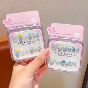 Odorless Nail Art Stickers for Girls Kids Wear Childrens Fake Nails Easy Application No Mess Safe for Little Ones