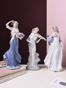 ตกแต่งบ้านสไตล์ยุโรป ของตกแต่งขนาดเล็ก ห้องนั่งเล่น ตู้เครื่องดื่ม ตู้เสื้อผ้า ชิ้นงานเซรามิก ตัวละครผู้หญิงที่สวยงาม