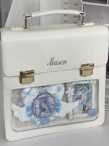 กระเป๋าเป้สะพายหลังใส่ยูนิฟอร์มยีนส์แบบใสสำหรับสาวฮอต กระเป๋าสะพายไหล่ข้างเดียวแบบอเนกประสงค์สำหรับผู้หญิง กระเป๋าสะพายข้างแบบลำลองสำหรับใช้ในชีวิตประจำวัน