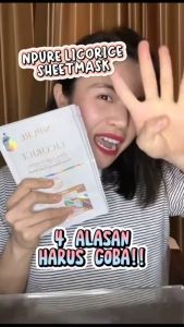 NPURE LICORICE ULTRA LIGHT COMPLETE FACE ESSENCE SHEET MASK / MASKER WAJAH