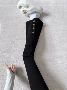 WANGGONGZHU | Womens Flared Jeans High Waist Straight Leg Thickened Fleece Elastic Large Size Fashionable Autumn Winter New Arrival