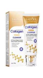 BOOM SADOER Beauty Collagen Facial Wash Anti-Wrinkle Cleanser For Face Oil Control Deep Clean Foam Cleanser 100g