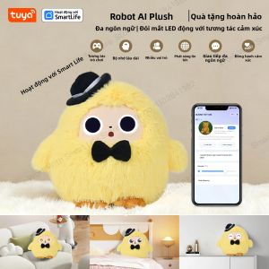 Robot Nhồi Bông AI Yoyo Đồ Chơi Tương Tác Dễ Thương Với Mắt LED Và Điều Khiển Bằng Giọng Nói Sạc USB Người Bạn Đồng Hành Thông Minh Cho Trẻ Em