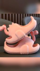 Sendal Wanita Jelly 3D Dinosaurus Sandal Rumah Karakter Dino Bahan Karet Eva