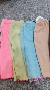 Paket 5 Pcs Celana Legging Curli Polos Anak Usia 1-10 Tahun Pakaian Bawahan Anak Perempuan