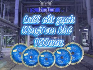 Lưỡi Cắt Gạch 150mm KingTom Khô - Chuyên Bê Tông Đá Hoa Cương Cắt Bén - Ngọt - Êm Tay