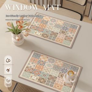 xy | Waterproof Heat-Insulating Nordic Leather Table Mat