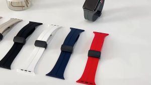 Silicone Magnetic Strap Compatible for Apple iWatch Strap Band 49mm 45mm 44mm 41mm 40mm 42mm Bracelet Wristband