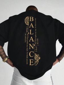 Fashionable new mens large letter printed breathable and comfortable round neck T-shirt summer outdoor urban casual top