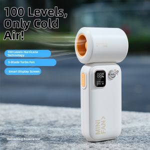 GOOJODOQ | Portable High Power Turbo Fan Digital Display 100 Speeds