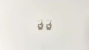 Sanrio | Bạc Hello Kitty Bông Tai Kim Cương Giả Cho Nữ Dây Chuyền Trang Sức Lễ Tình Nhân Tặng Hoạt Hình Chủ Đề Động Vật Sinh Nhật Phụ Kiện