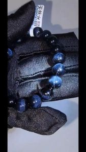 (SG Seller Ready Stocks) Top Grade Blue Tiger Eye Gemstone Bracelet 9mm+ 顶级蓝虎眼石手链 9+毫米