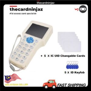 TCNGV 10 Frequency Copy Encrypted NFC Access Card RFID Copier duplicator ID IC Reader Writer (Free 5 IC UID Card 5 ID Keyfob)