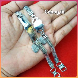 1pcs Gelang Stainless steel Couple Pria & wanita