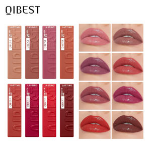 QIBEST 8-Color Moisturizing Lip Gloss Water-Gloss Mirror Finish Lip Gloss Non-Transferring & Long-Lasting