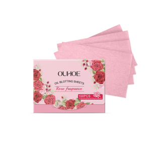 OUHOE | 100PCS Facial Oil Blotting Papers Lasting Oil Control Absorb Grease Mini Portable Makeup Tool Refreshing Facial Matte Care Paper