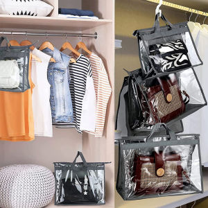 Multipurpose Dust-proof Moisture Purse Handbag Dust Cover Craft Storage Bag with Zipper PVC Clear Waterproof Storage Organizer Bag（S/M/L/XL/XXL）