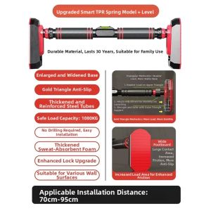 PINJIAN | Indoor No-Drilling Children Doorway Pull-Up Bar and Gymnastics Rings Equipment