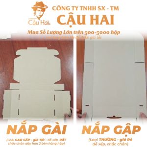 Set 20 Hộp carton nắp GẬP 15x10x5