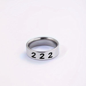 Fashion Stainless Steel Angel Number Ring 111 222 333 444 555 666 777 888 999 Rings For Women Men