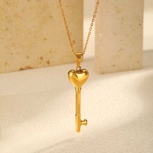 Trang sức quà tặng tối giản cho Nữ Mặt Dây Chuyền Chìa Khóa rỗng kemstone