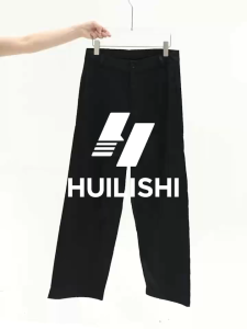 HUILISHI Men Solid White High Waist Baggy Wide Leg Pants Relaxed Straight Cut Oversized Casual Streetwear Trousers