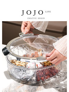 Luxurious Sealed Fruit Tray for Living Room Tea Table High End Dry Fruit Plate Home Use Simple Style Plastic Fruit Basket