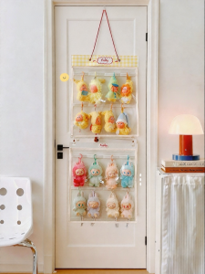 BOZHI | Dustproof Transparent Organizer for Labubu Collectibles Wall Display