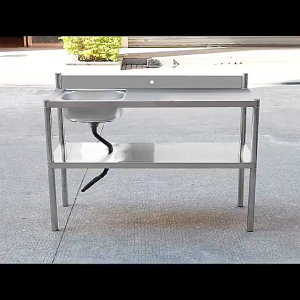 「Quality Assured」Premium SUS304 Stainless Steel kitchen sink with a large and deep single basin design Thick and sturdy kitchen sink Rust-proof and corrosion-resistant bottom With Faucet and Storage Shelf Rack Stand Commercial Home Kitchen Sink Station