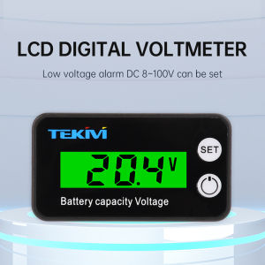 6136B DC 8~100V high-precision LCD digital voltmeter can set low voltage alarm