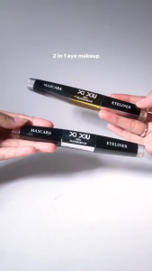 Xi XiU 2 in 1 MASCARA & EYELINER VOLUMIZING LENGTHENING WATERPROOF membuat garis mata tegas