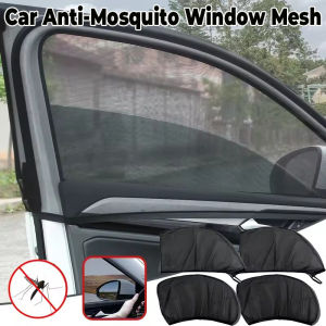 4PCS Car Sunshade Anti-mosquito Curtains UV Protection Car Window Mesh Screen Window Sunscreen Privacy Car Sunshade Block Mesh