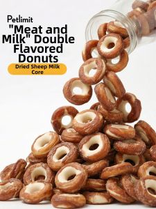petlimit | Duck Jerky and Goat Milk Donuts for Puppies Training Treats Chewing Sticks