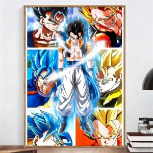 Bandai | Diamond Painting Dragon Ball Z Little Goku Gohan Vegeta Gogeta Mosaic Handmade Artwork Round/Square Diamonds Gift Home Decor