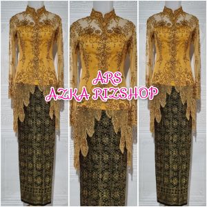 set kebaya pesta kebaya wisuda kebaya ibu hajat + longtorso dan rok plisket songket