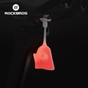 ROCKBROS Bicycle Taillight Waterproof Ghost Shape Cycling Rear Light Type-C Rechargeable Multifunction Warning MTB Road Bike Tail Light