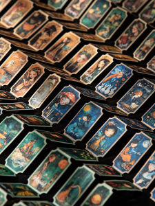 หนังสือเล่มยาว รูปตัวละครจากเรื่องราวน่าอ่าน ติดตกแต่งสีสันสดใส สไตล์ย้อนยุค สำหรับตกแต่งห้องนอน วันเกิด วันหยุดพักผ่อน