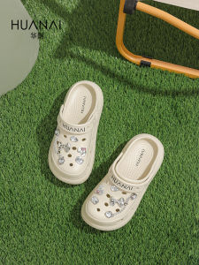 รองเท้าแตะส้นหนาสำหรับผู้หญิงในช่วงฤดูร้อนปี 2025 รองเท้าแตะชายหาดแบบลำลอง พื้นยางกันลื่น รองเท้าแตะแบบสวมหัวแบบลำลอง