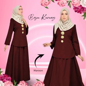 NEW - BAJU KURUNG WAHIDA (S-2XL) BAJU MODEN MINI KURUNG PLAIN BLOUSE & SKIRT MURAH BAJU MUSLIMAH / OFFICE / BRIDESMAIDS SERIES / MUSLIMAH SUIT SET