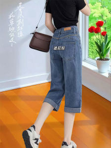 High Waist Straight Leg Denim Jeans Womens plus Size Pear Shape Body Slimming Seven-Foot Wide Leg Pants Korean Style Commute