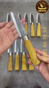 Dao Bổ Cau Gọt Hoa Quả SIêu Sắc Rèn Thủ Công Từ Thép Nhíp Ô tô Cao Cấp - Thương Hiệu Dao Nhà Bếp Mộc Nhiên Phúc Sen Chính Hãng - Hàng Xuất Khẩu Mã MN-DF04
