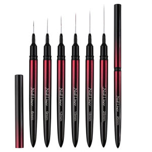1/6PCS Nail Art Liner Brushes Gel Nail Brush Gel Nail Polish Painting Brush Drawing Nail Art Design Brush Pen