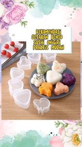 Cetakan Nasi Sushi / Cetakan Nasi Bento Sushi Onigiri Anti Lengket Karakter Bunga (HARGA PER 1 PCS)