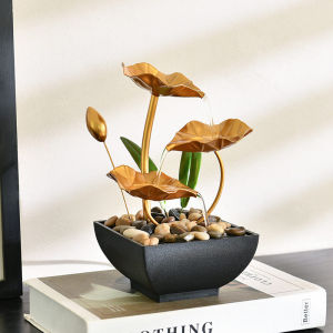 Modern Minimalist Desktop Waterfall Ornament Self-Circulating Handmade Iron Craft Creative Gift for Friends Office Decoration