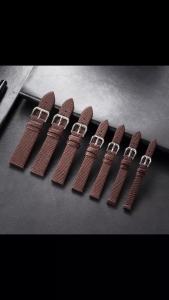 10mm 12mm 14mm 16mm 18mm 20mm 22mm Lizard Pattern Leather Watch Band Cowhide Watch Strap Ultra-Thin Universal Brown Bracelets