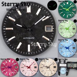 Starry Sky New 29mm Snow Texture Watch Dial With Green Luminous Watch Hands Suitable For NH35 Automatic Movement Watch Accessory