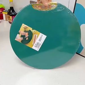 Joy Bee Vertical Chopping Board Household Food-Grade PE Chopping Board Kitchen Non-Slip Round Chopping Board Double-Sided Chopping Board