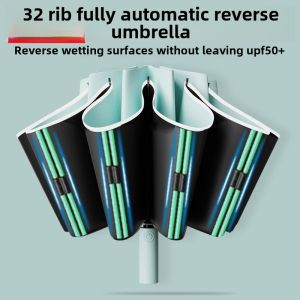 Automatic Inverted Large Folding Umbrella for Men And Women Double Person Car Storage Rain And Sun Dual Purpose Heavy Rain Special Vehicle