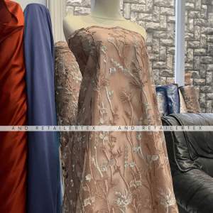 Bahan Kebaya Brokat Tile Garden Daisy series3 tone Harga Setengah Meter