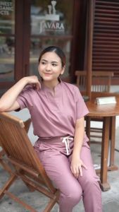 [ Lvin ] Vol II - Baju OKA Mandarin Collar Celana Reguler Fit / Baju Jaga / Set Baju Celana Jaga Oka / Dokter Lengan Pendek / Baju OK / AM to PM Series
